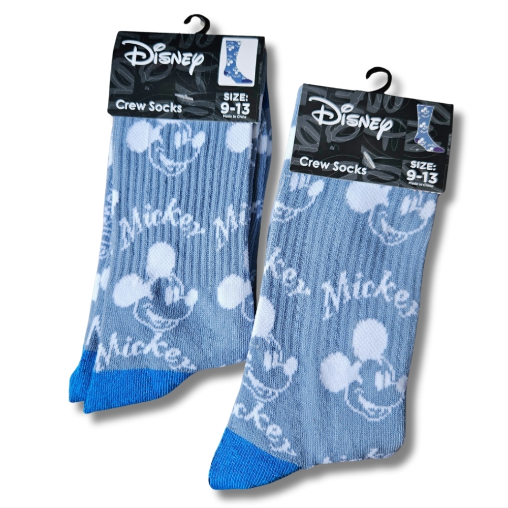 NWT 2 pairs Men's Disney Mickey Mouse Socks - size 9-13
